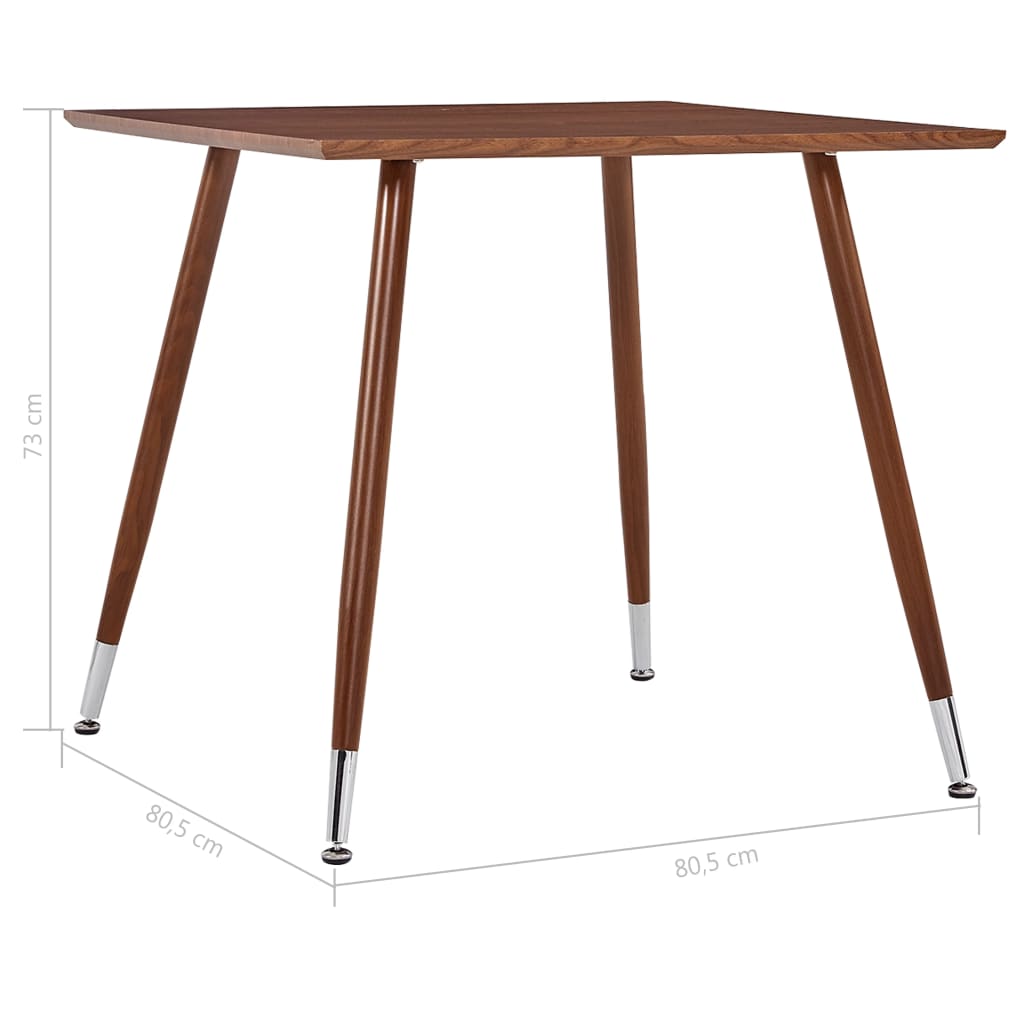 Table à manger marron 80,5x80,5x73 cm MDF