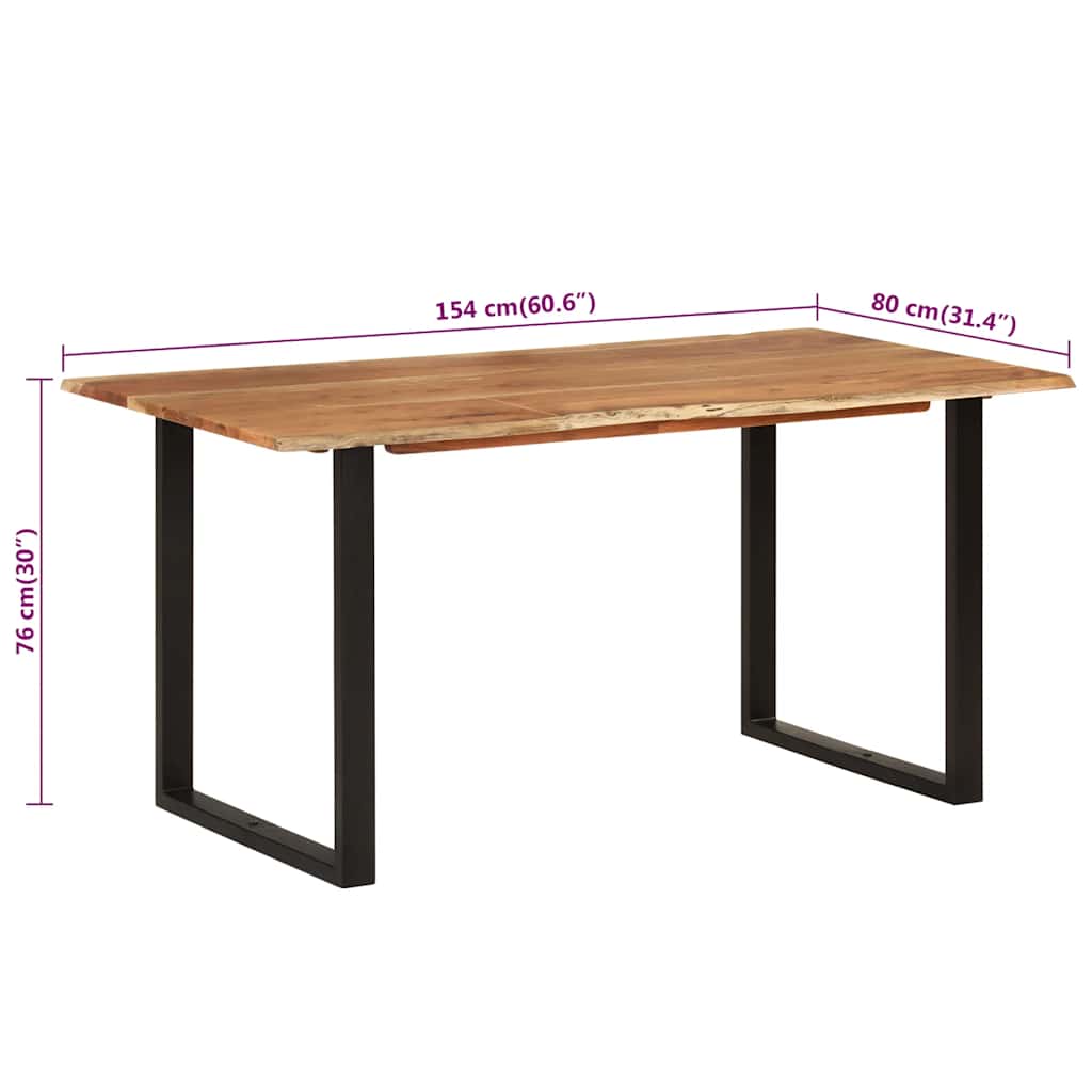 Esstisch 154x80x76 cm Massivholz Akazie
