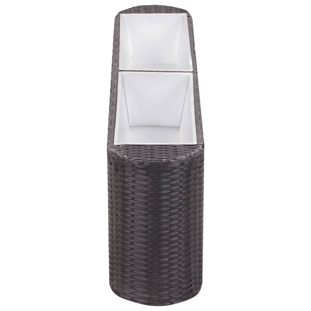 Garden raised bed 120×24×40 cm poly rattan black