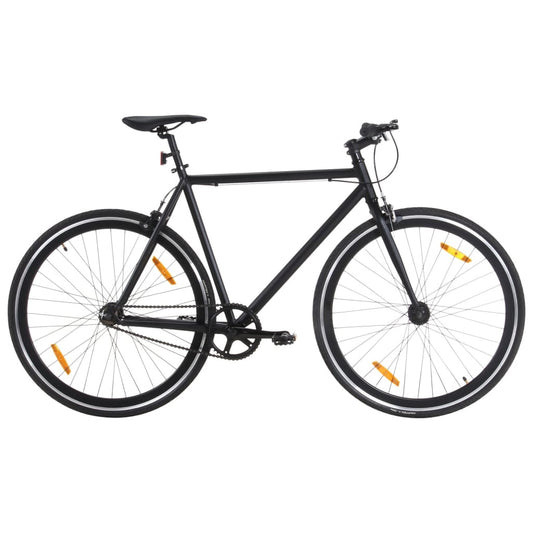 Vélo à Pignon Fixe Noir 700c 59 cm