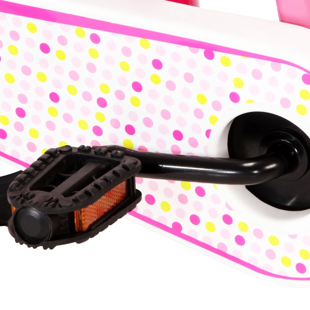 Kinderfahrrad 12 Zoll Weiß und Rosa