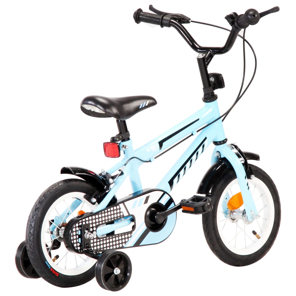 Kinderfahrrad 12 Zoll Schwarz und Blau