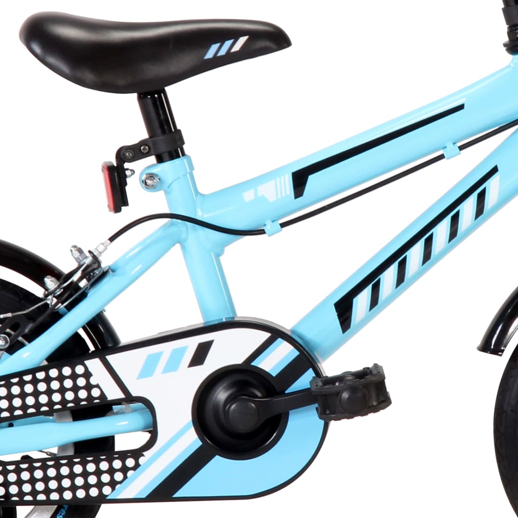 Kinderfahrrad 12 Zoll Schwarz und Blau