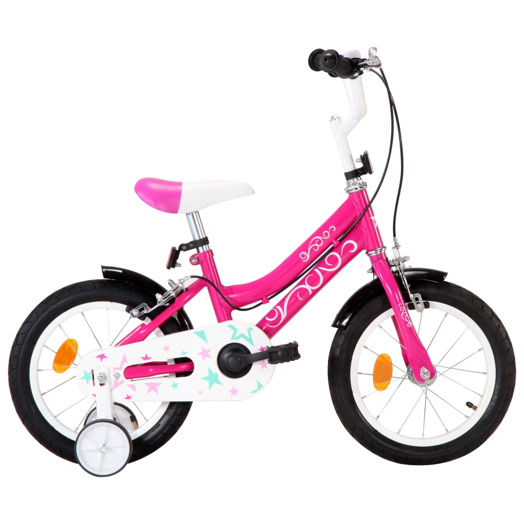 Kinderfahrrad 14 Zoll Schwarz und Rosa