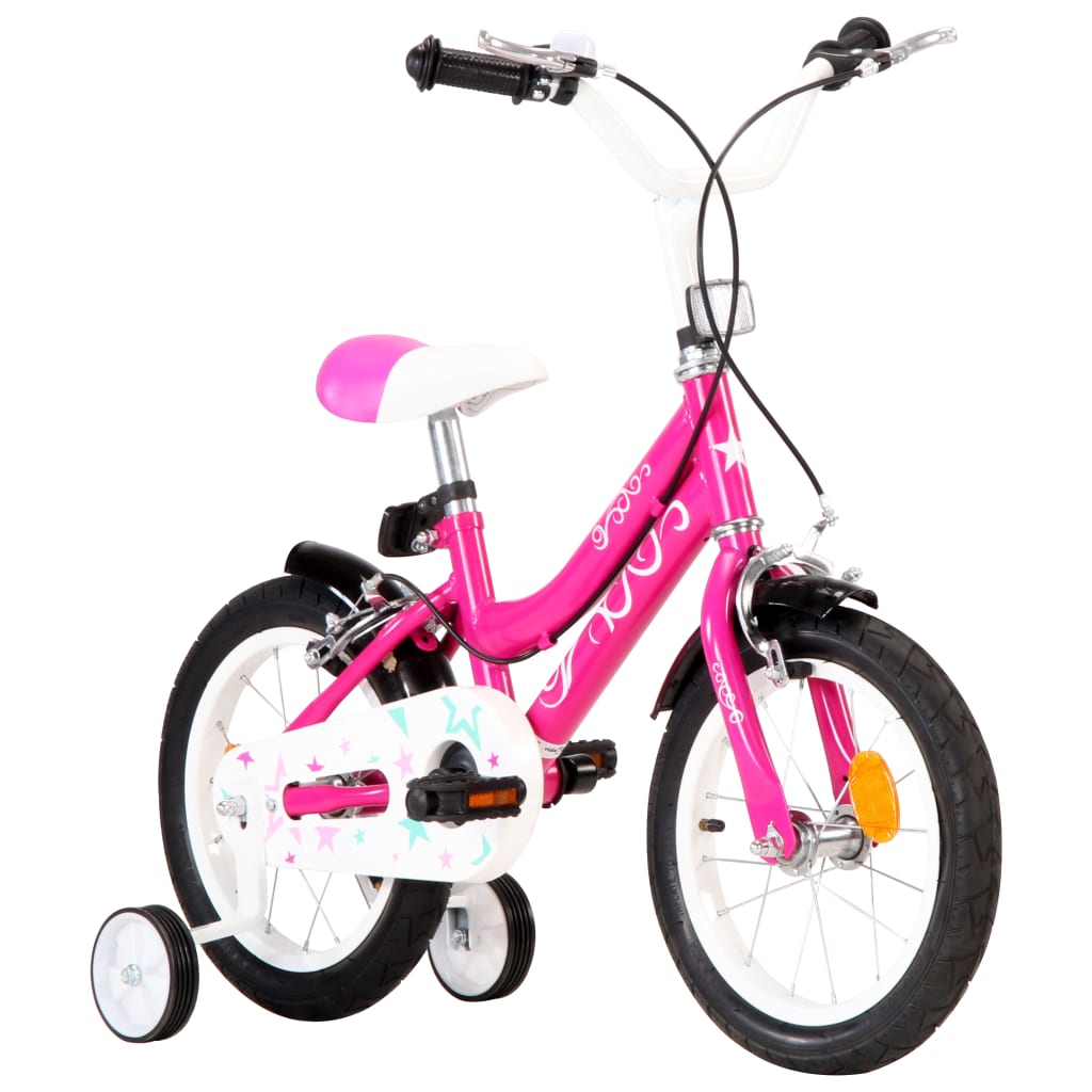 Kinderfahrrad 14 Zoll Schwarz und Rosa