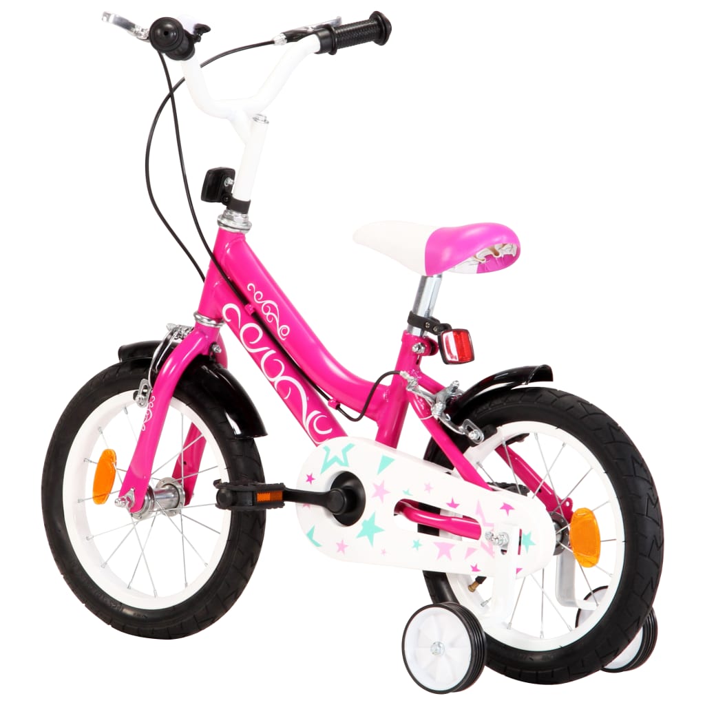Kinderfahrrad 14 Zoll Schwarz und Rosa