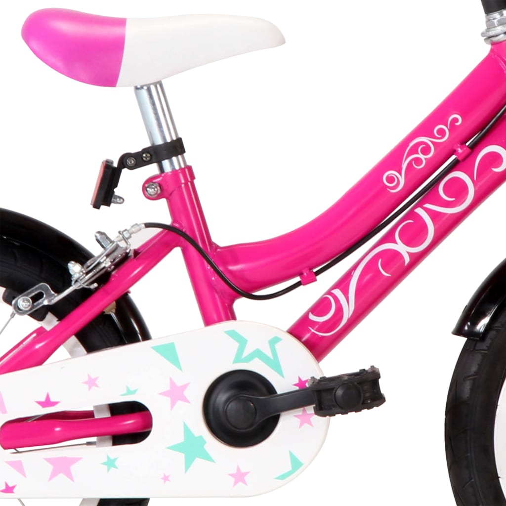 Kinderfahrrad 14 Zoll Schwarz und Rosa