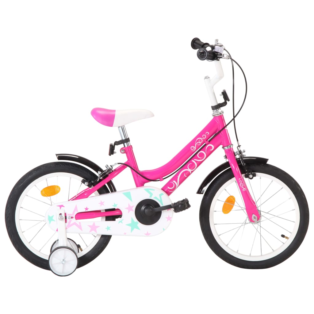 Kinderfahrrad 16 Zoll Schwarz und Rosa