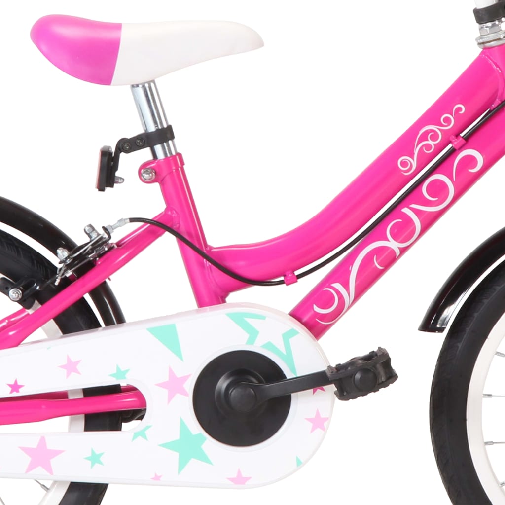 Kinderfahrrad 16 Zoll Schwarz und Rosa