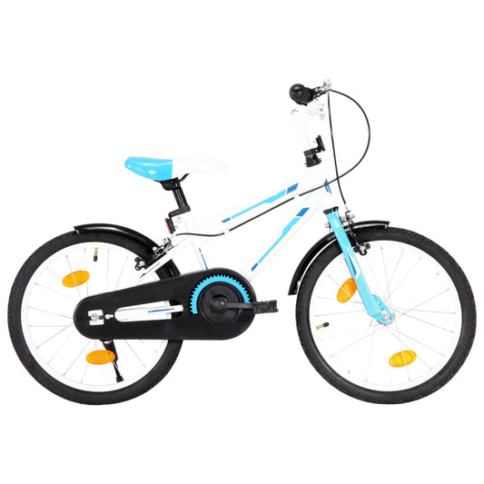 Kinderfahrrad 18 Zoll Blau und Weiß