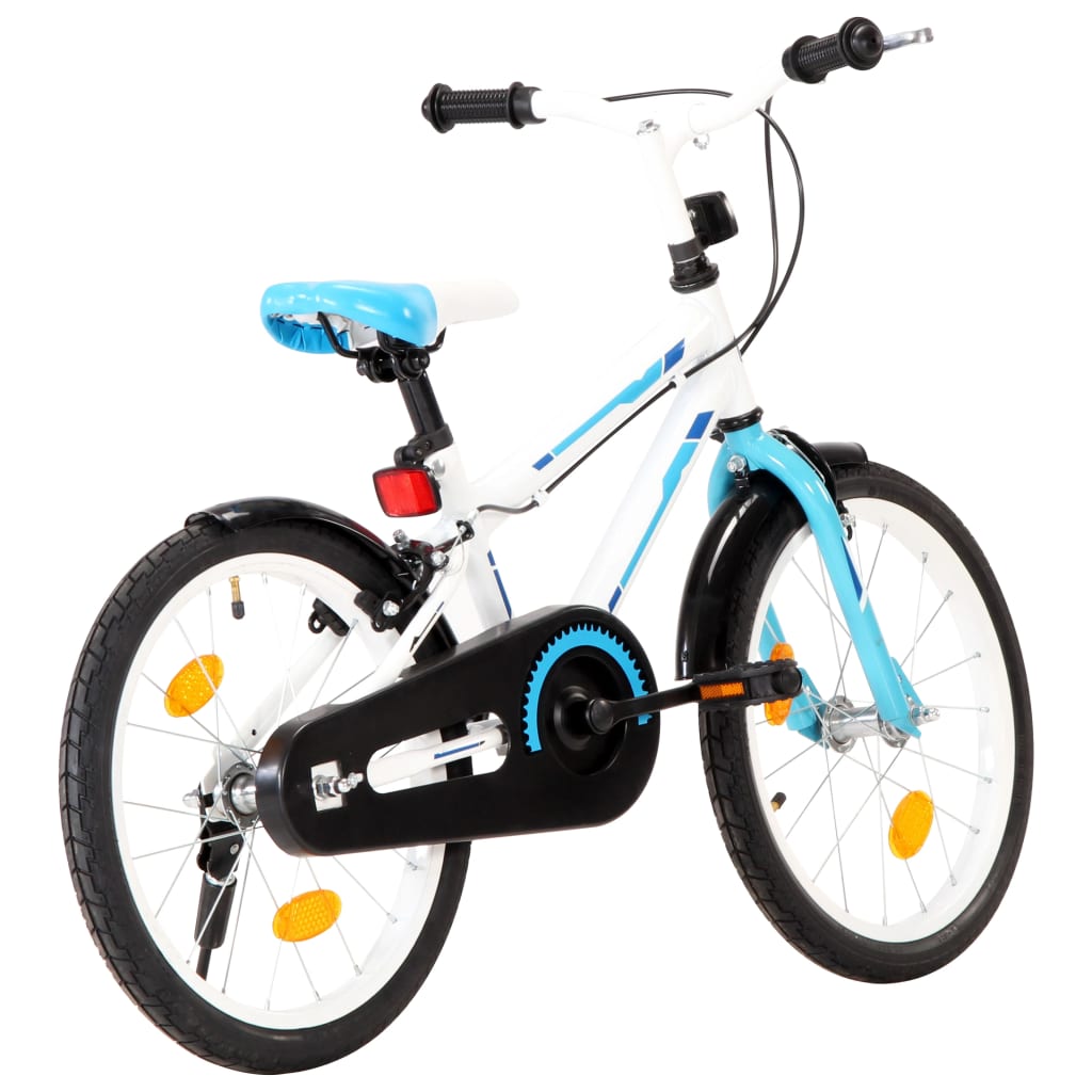 Kinderfahrrad 18 Zoll Blau und Weiß