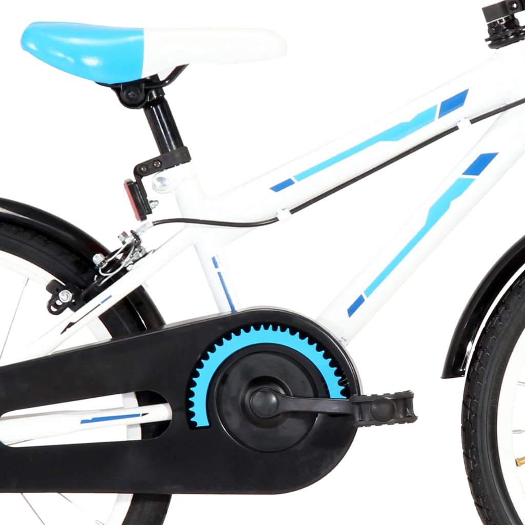 Kinderfahrrad 18 Zoll Blau und Weiß