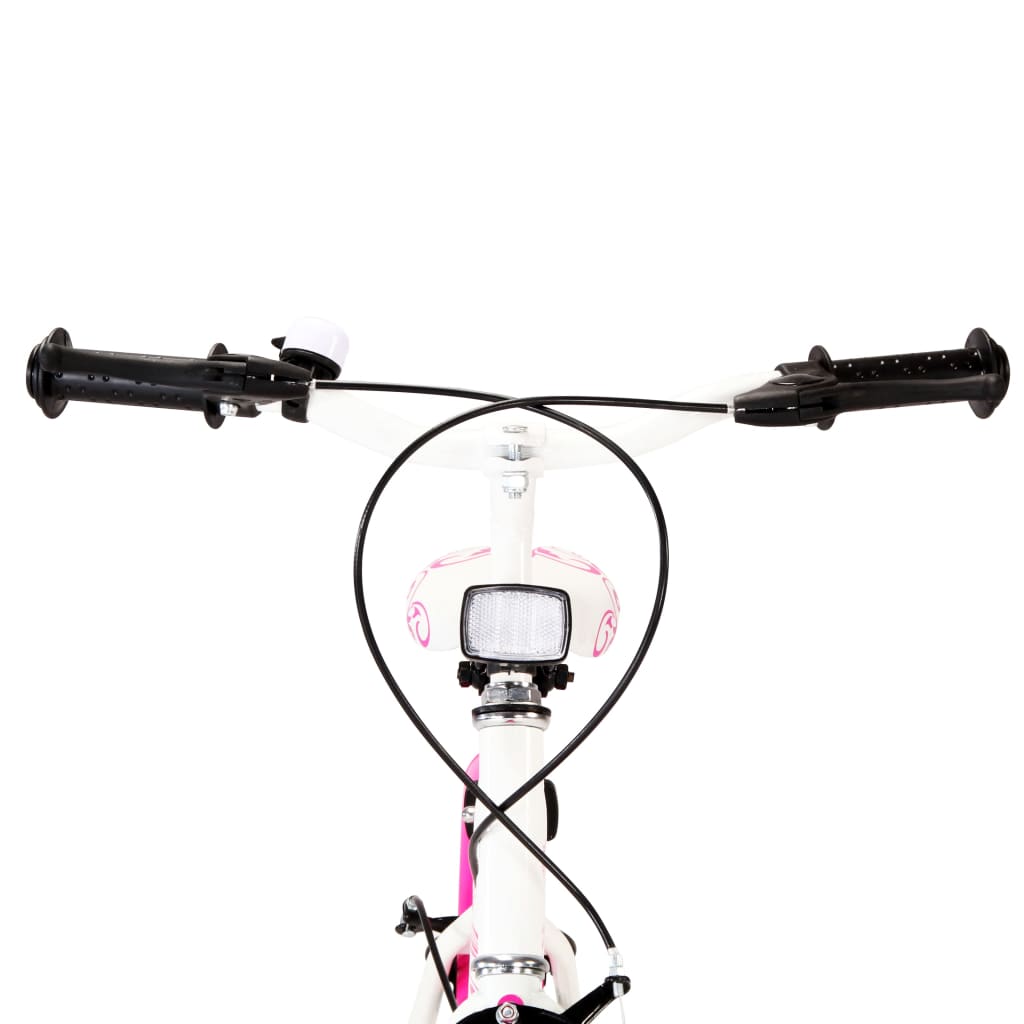 Kinderfahrrad 18 Zoll Rosa und Weiß