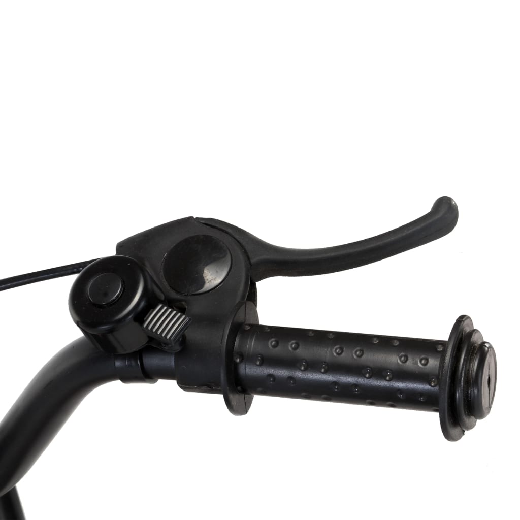 Kinderfahrrad mit Frontgepäckträger 20 Zoll Schwarz und Orange