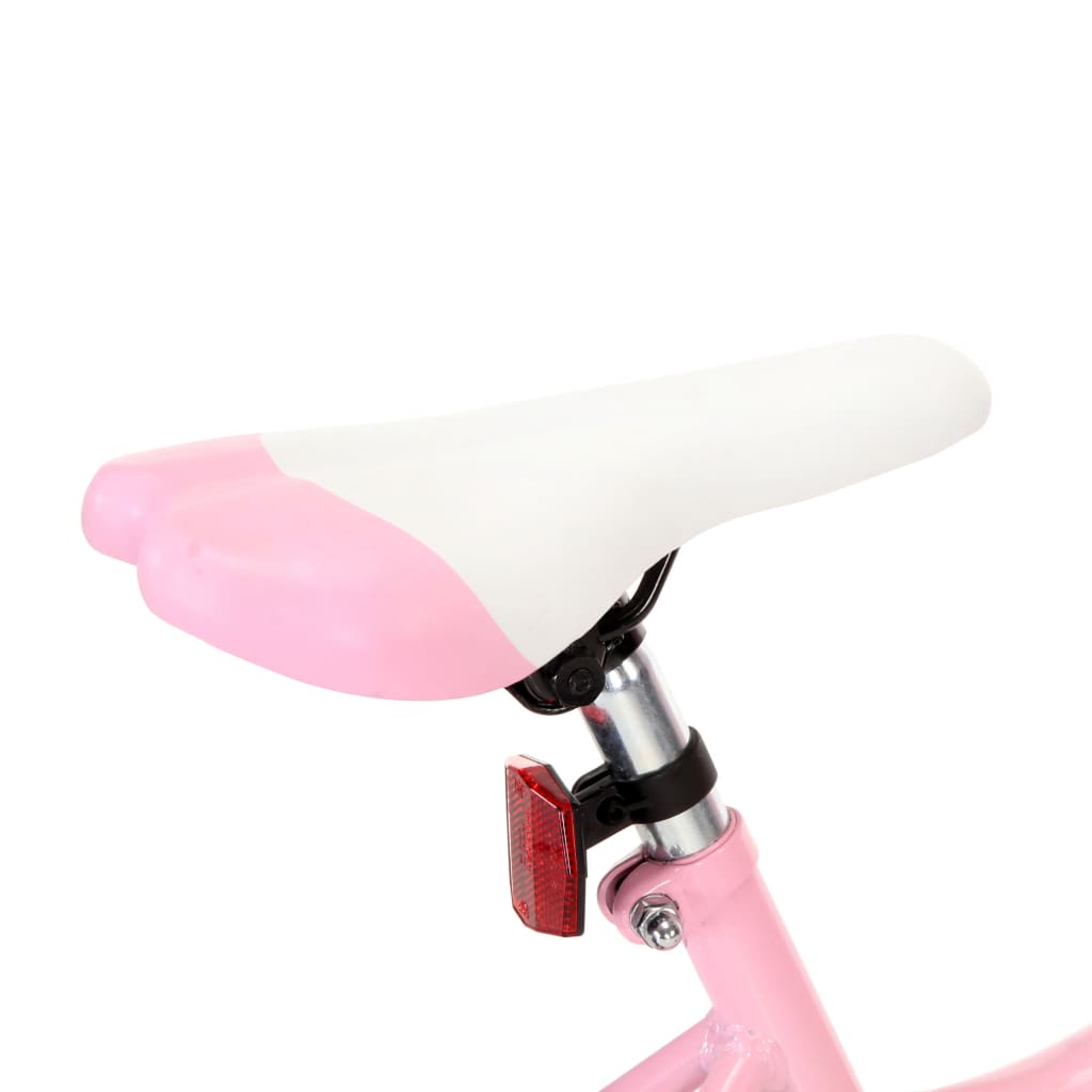 Kinderfahrrad mit Frontgepäckträger 20 Zoll Rosa und Schwarz