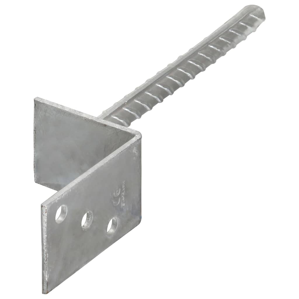 Pfostenträger 6 Stk. Silbern 8×6×30 cm Verzinkter Stahl