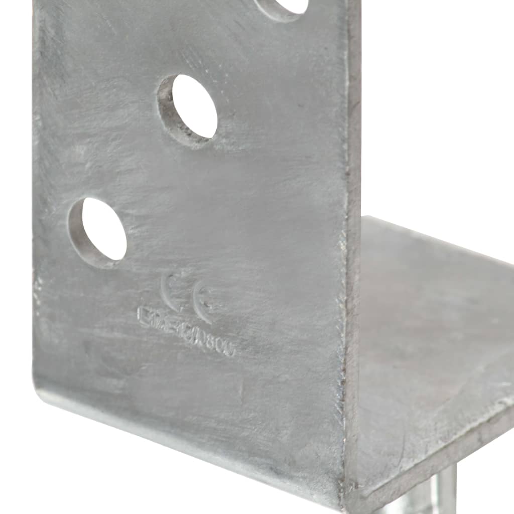 Pfostenträger 6 Stk. Silbern 8×6×30 cm Verzinkter Stahl
