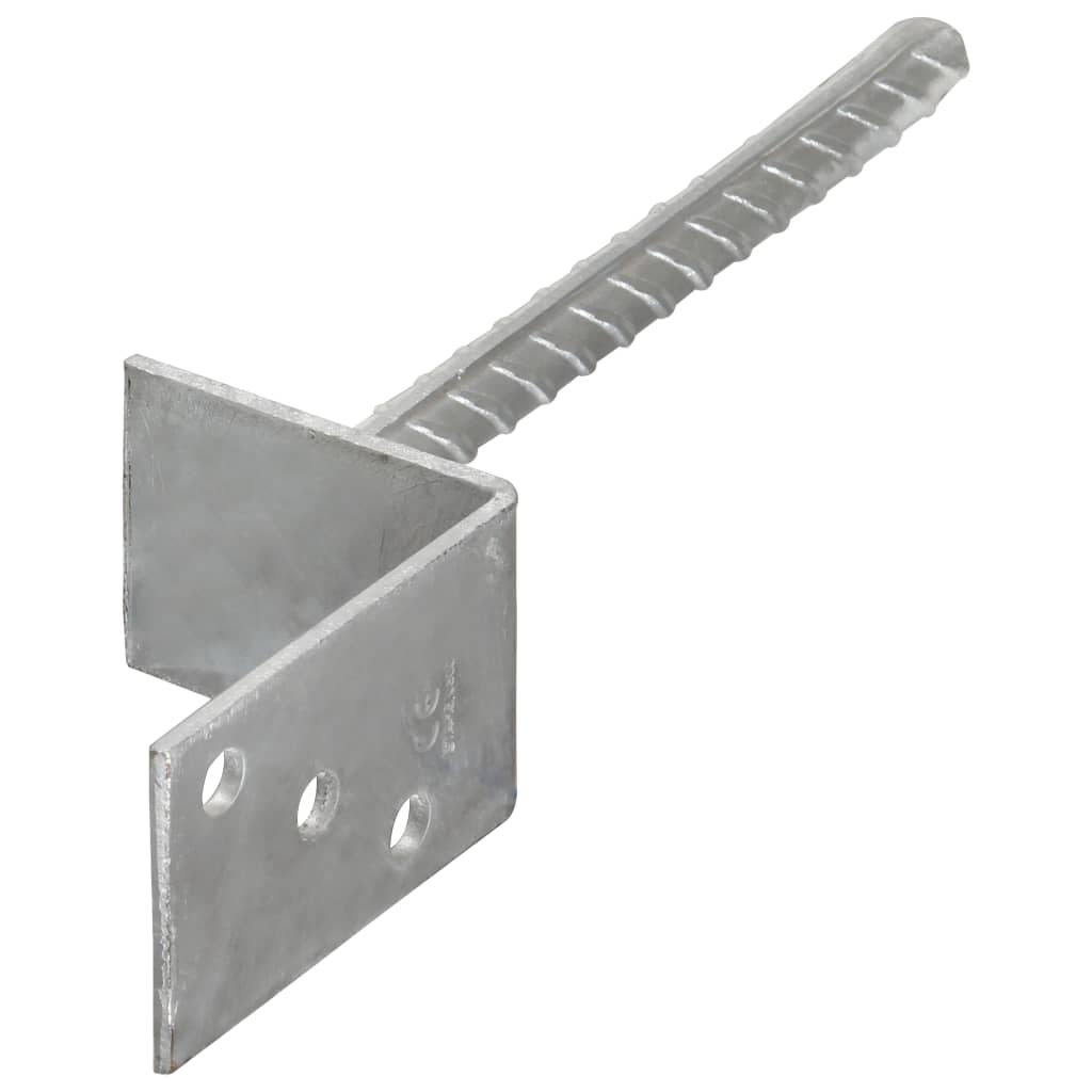 Zaunanker 12 Stück Silber 8x6x30 cm Verzinkter Stahl