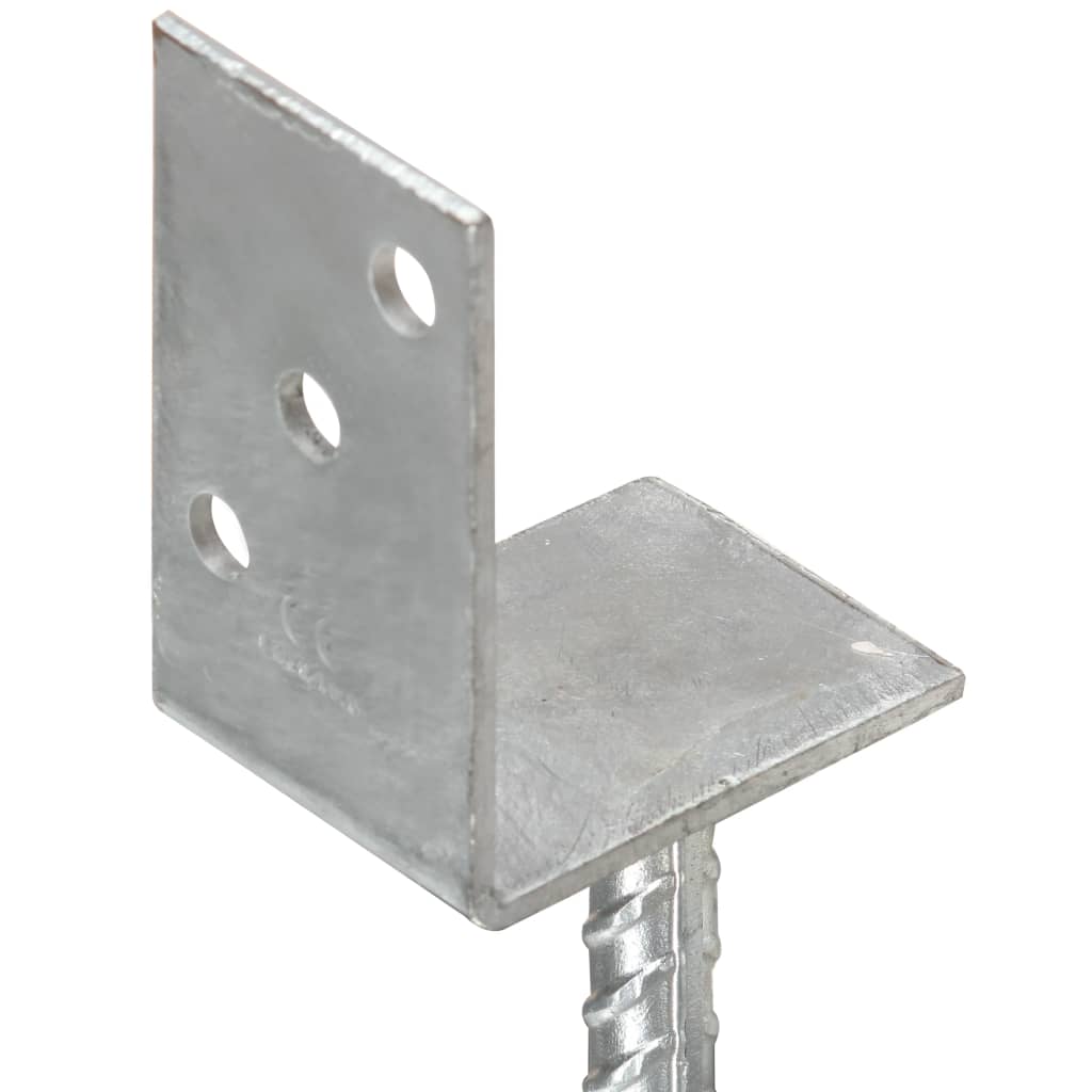 Zaunanker 12 Stück Silber 8x6x30 cm Verzinkter Stahl