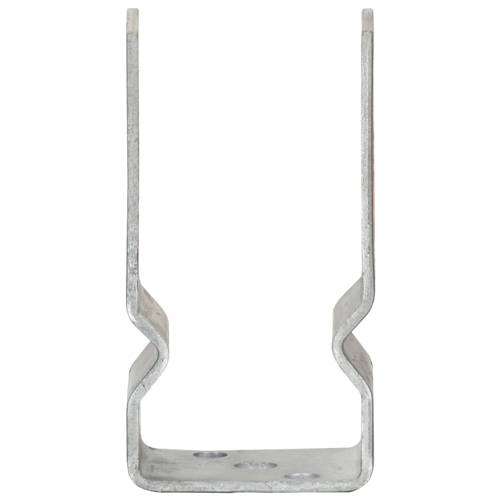 Pfostenträger 12 Stk. Silbern 7×6×15 cm Verzinkter Stahl