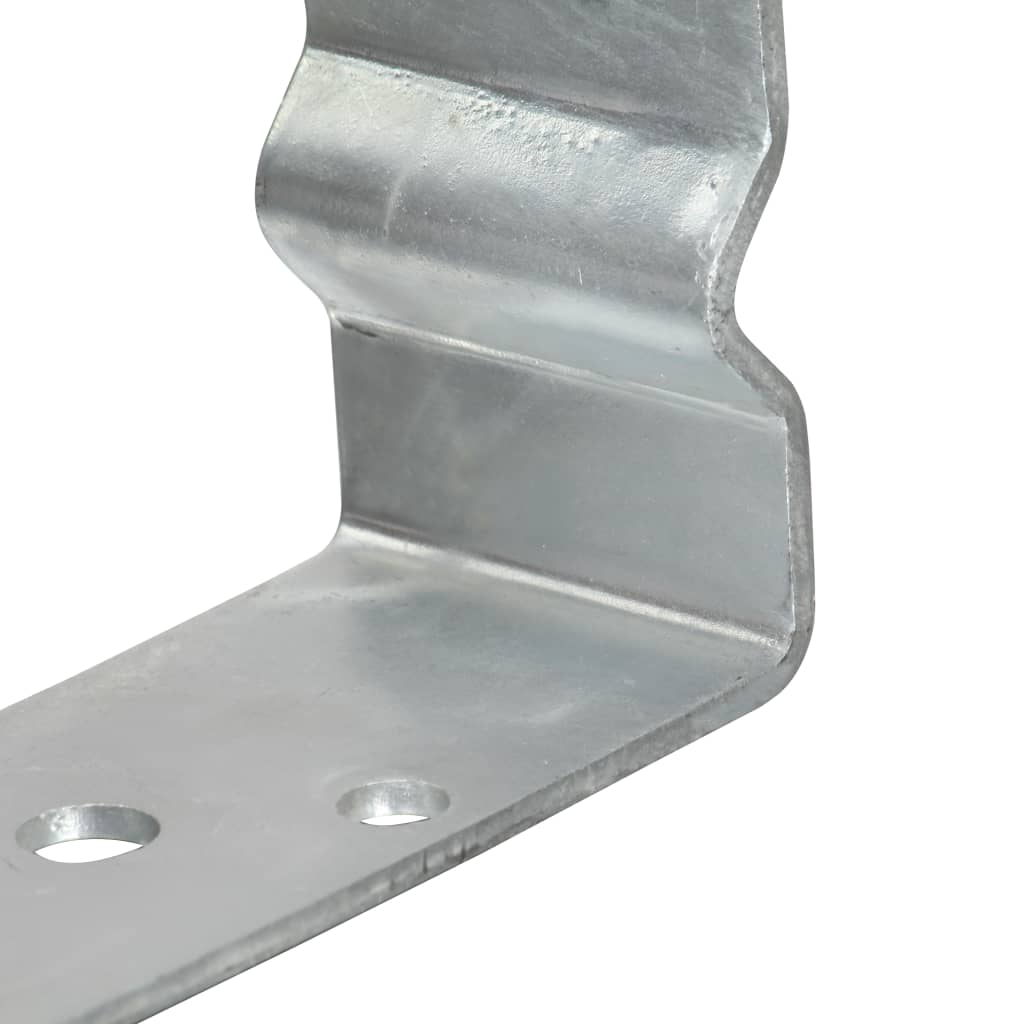 Pfostenträger 12 Stk. Silbern 7×6×15 cm Verzinkter Stahl
