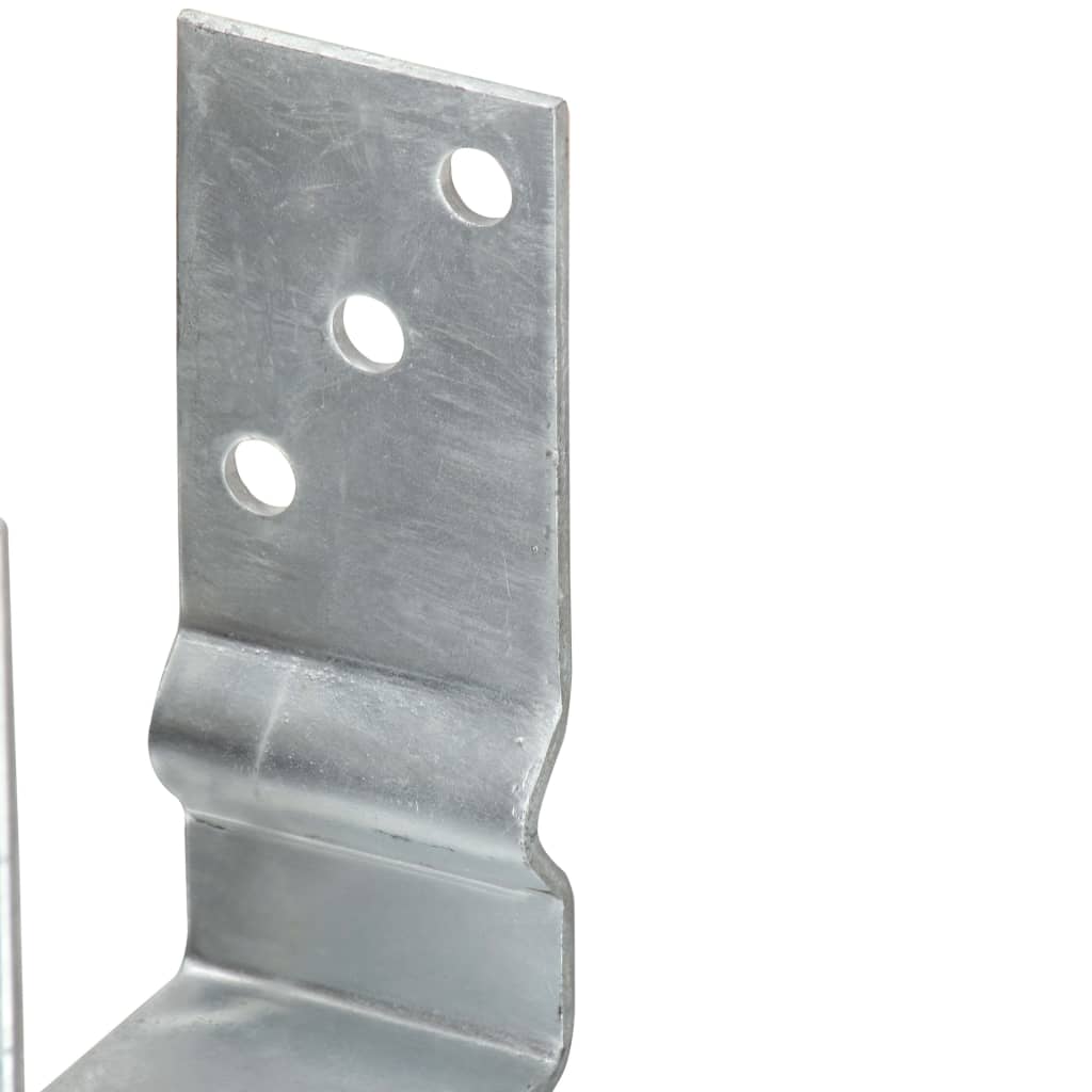 Pfostenträger 12 Stk. Silbern 9×6×15 cm Verzinkter Stahl