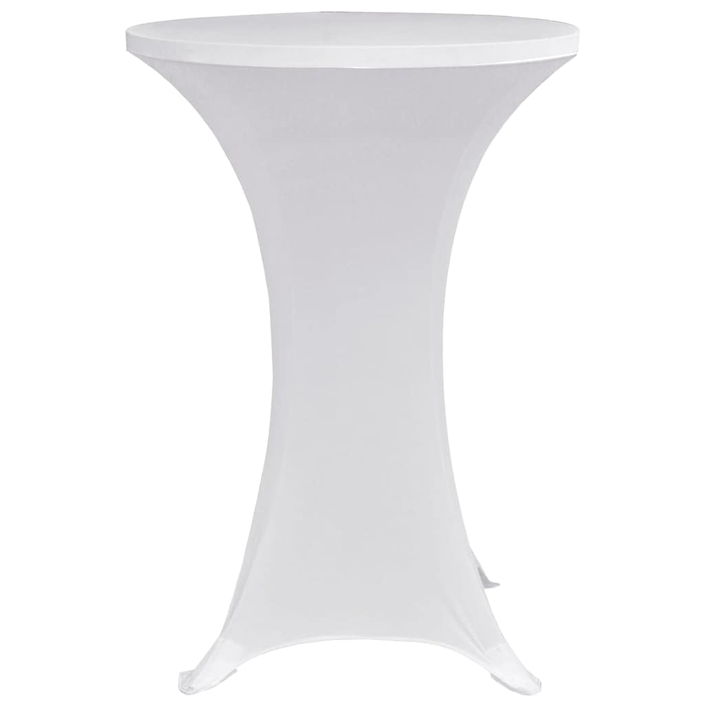 Stehtischhussen 4 Stk. Ø 80 cm Weiß Stretch