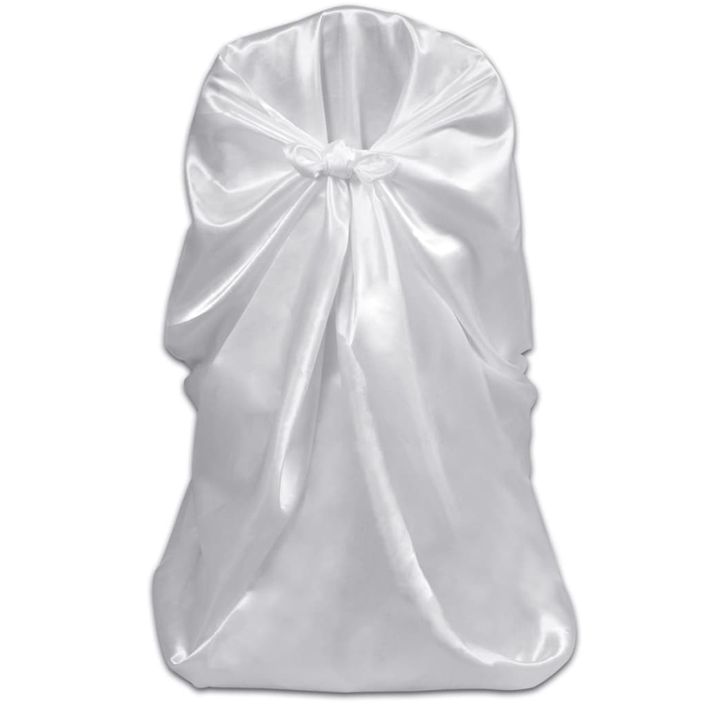 Stuhlhussen für Hochzeit Bankett 12 Stk. Weiß