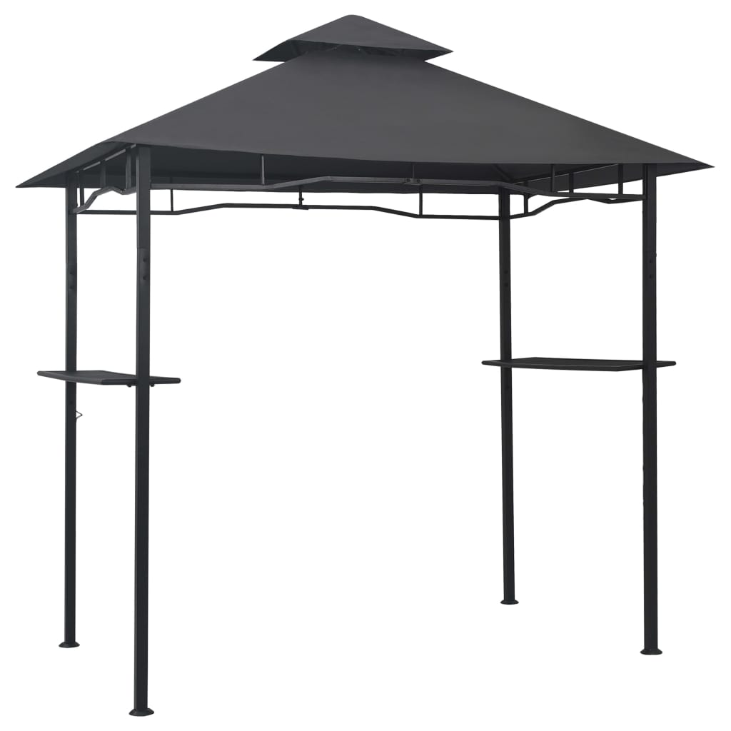 Pavillon BBQ 240x150x255 cm acier anthracite