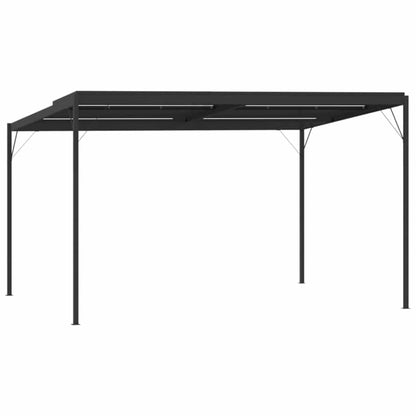 Pavillon mit Dach Anthrazit 4x3x2,5 m Aluminium und Stahl