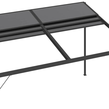 Pavillon mit Dach Anthrazit 4x3x2,5 m Aluminium und Stahl