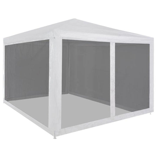 Tente de réception avec 4 parois latérales en filet 3x3 m