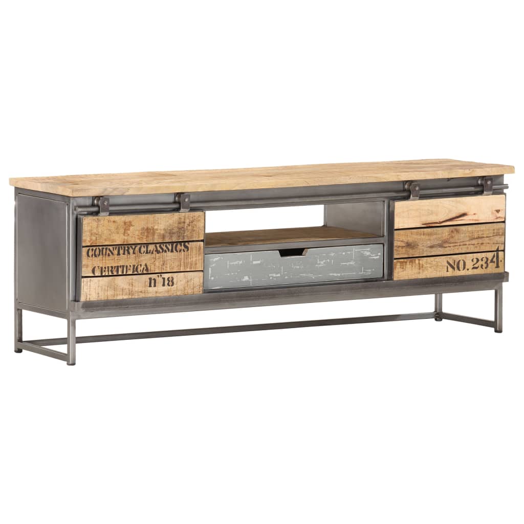 TV-Schrank 120 x 30 x 40 cm Massivholz Mango