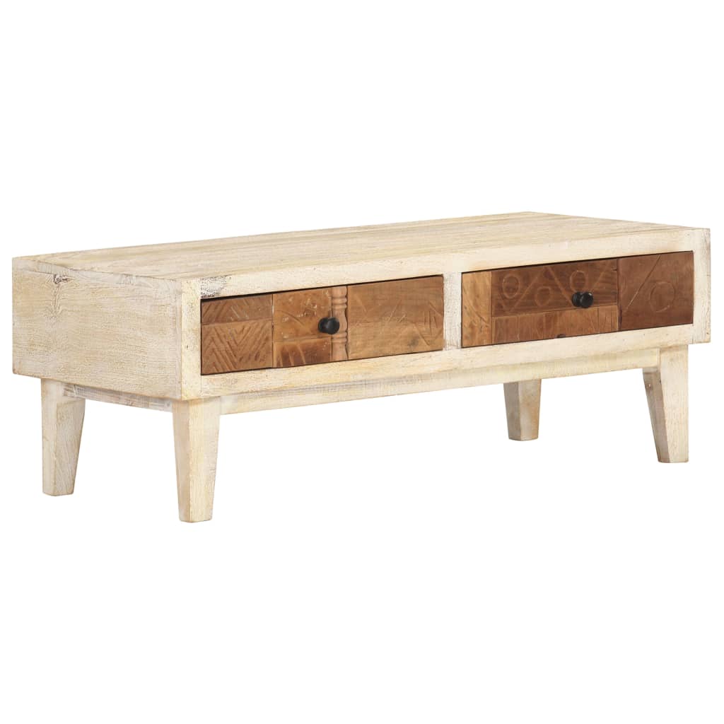 Couchtisch 90x50x35 cm Altholz Massiv