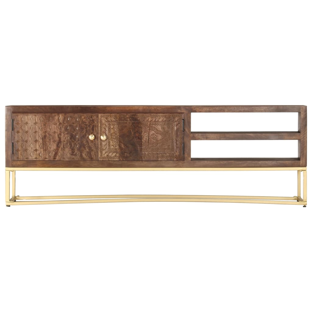 TV-Schrank 138x30x46 cm Massivholz Mango