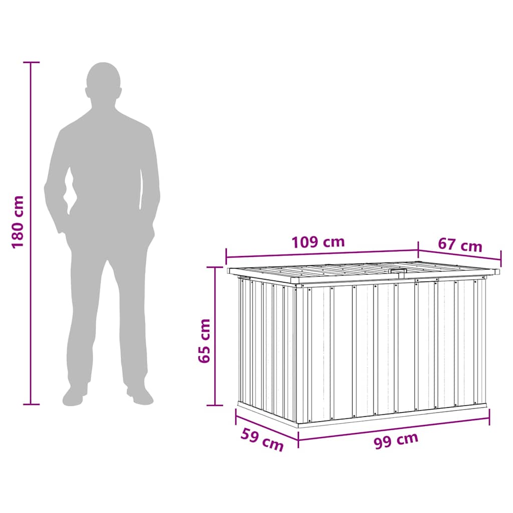 Gartenbox Anthrazit 109x67x65 cm