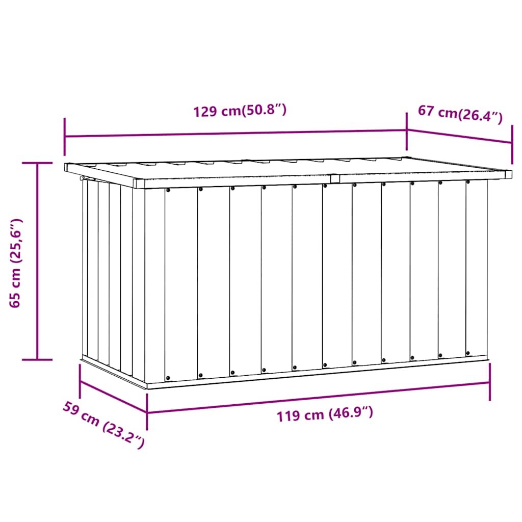 Garten-Aufbewahrungsbox Grün 129 x 67 x 65 cm