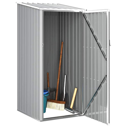Gerätehaus Grau 87x98x159 cm Verzinkter Stahl