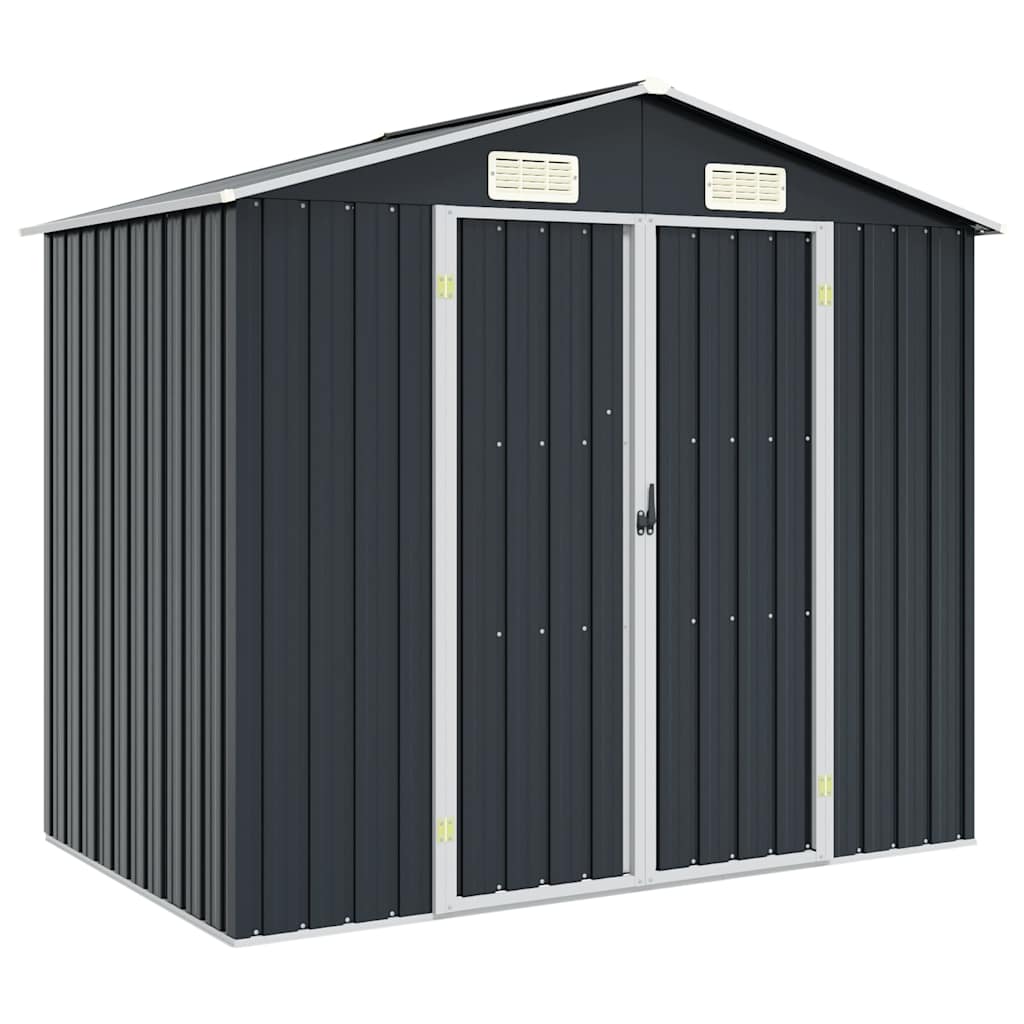 Gerätehaus Anthrazit 205x129x183 cm Verzinkter Stahl