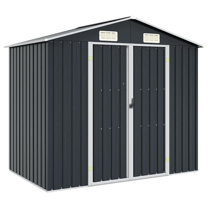 Gerätehaus Anthrazit 205x129x183 cm Verzinkter Stahl