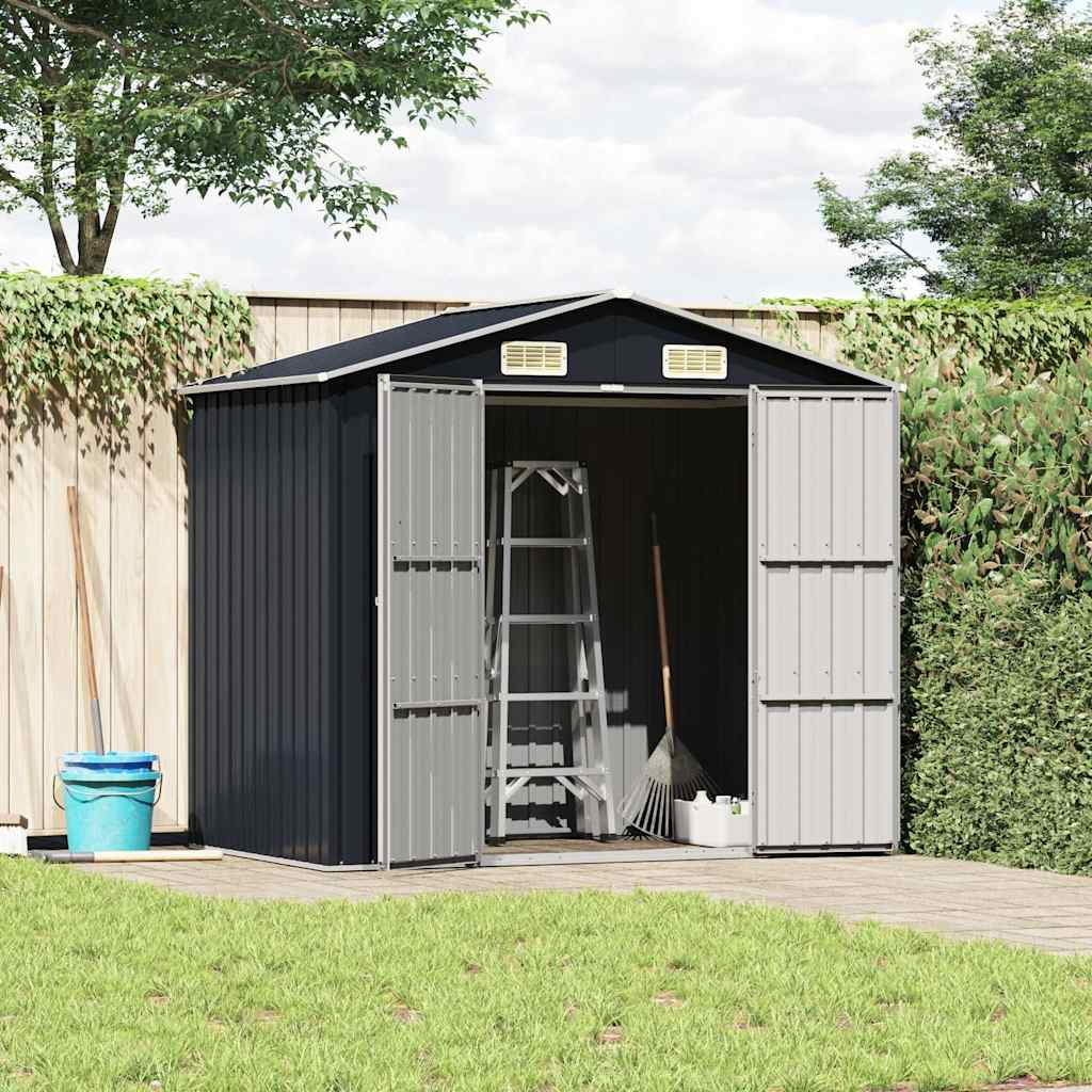 Gerätehaus Anthrazit 205x129x183 cm Verzinkter Stahl
