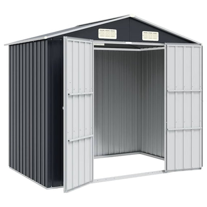 Gerätehaus Anthrazit 205x129x183 cm Verzinkter Stahl