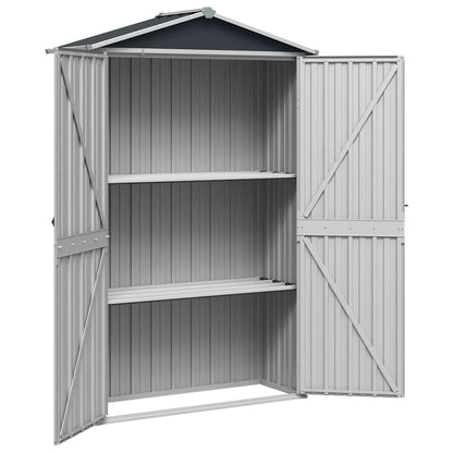 Gerätehaus Anthrazit 116x45x175 cm Verzinkter Stahl