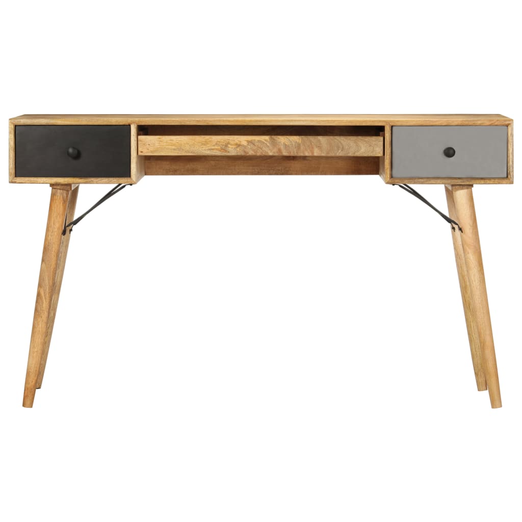 Bureau avec tiroirs 130 x 50 x 80 cm en bois de manguier massif