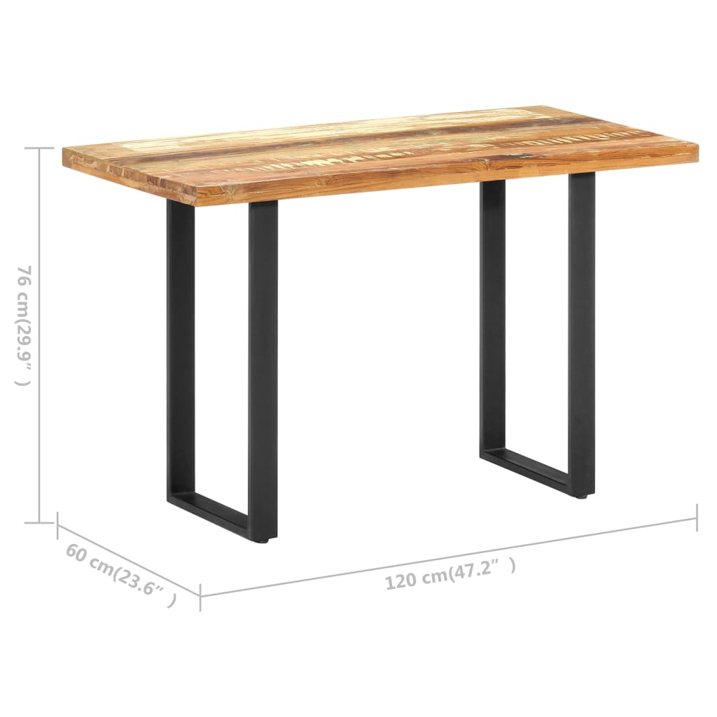 Esstisch 120x60x76 cm Altholz Massiv