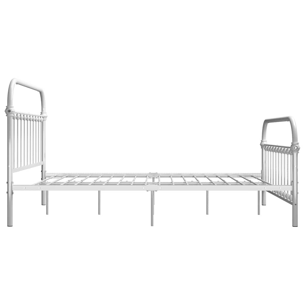 Bettgestell Weiß Metall 140×200 cm