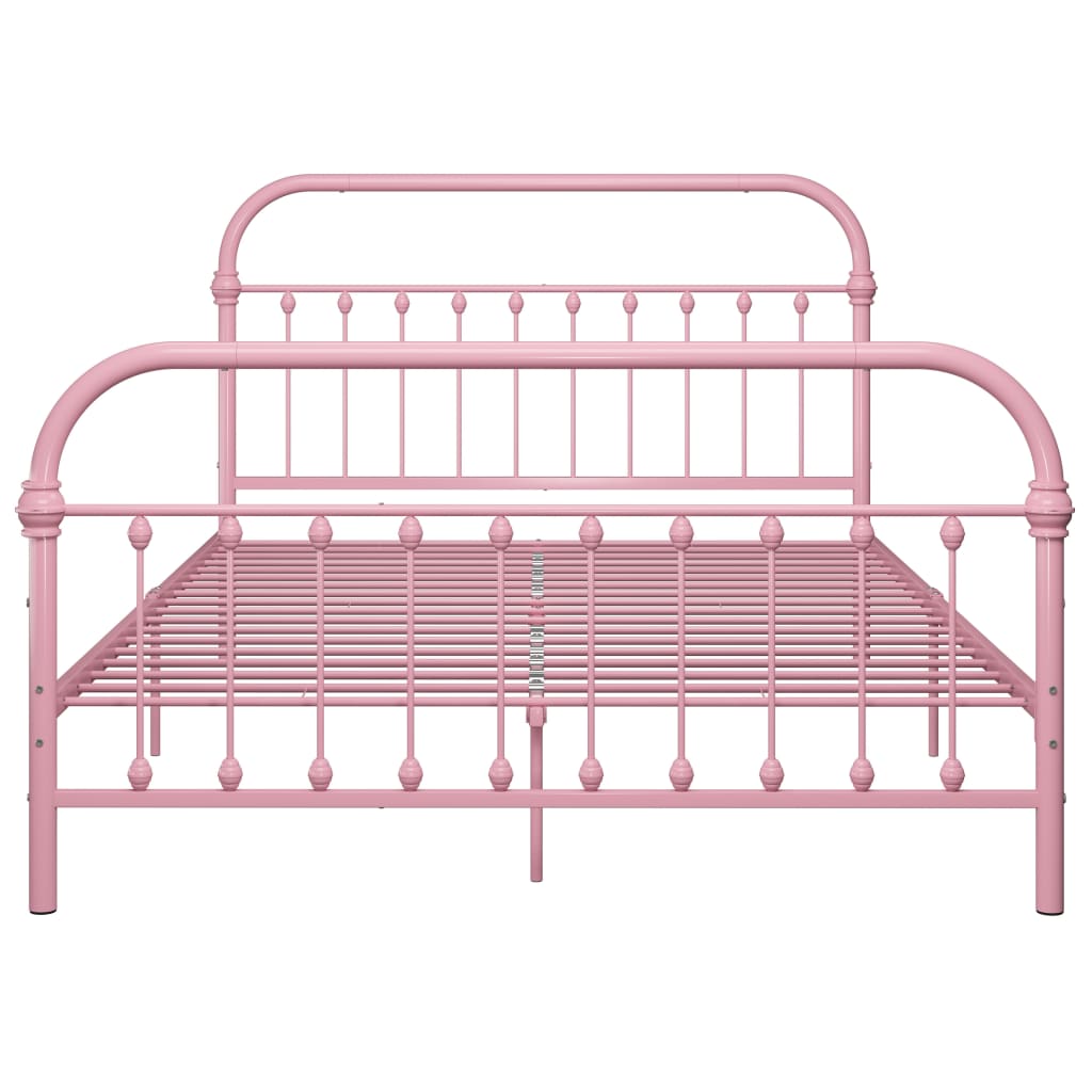 Bettgestell Rosa Metall 140×200 cm