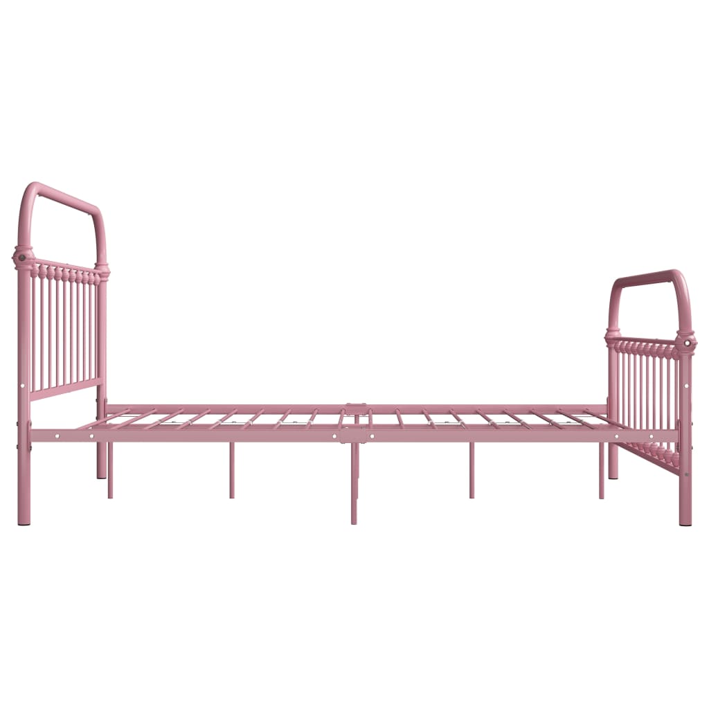 Bettgestell Rosa Metall 140×200 cm