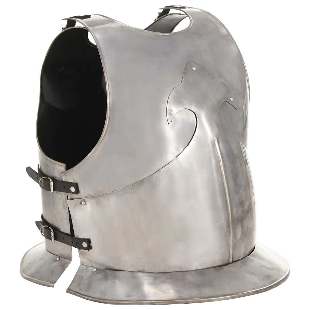 Mittelalterlicher Ritter-Brustpanzer Kürass LARP Replik Silbern