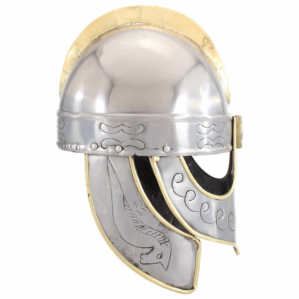 Beowulf Helm Antik Replik für LARP Silbern Stahl
